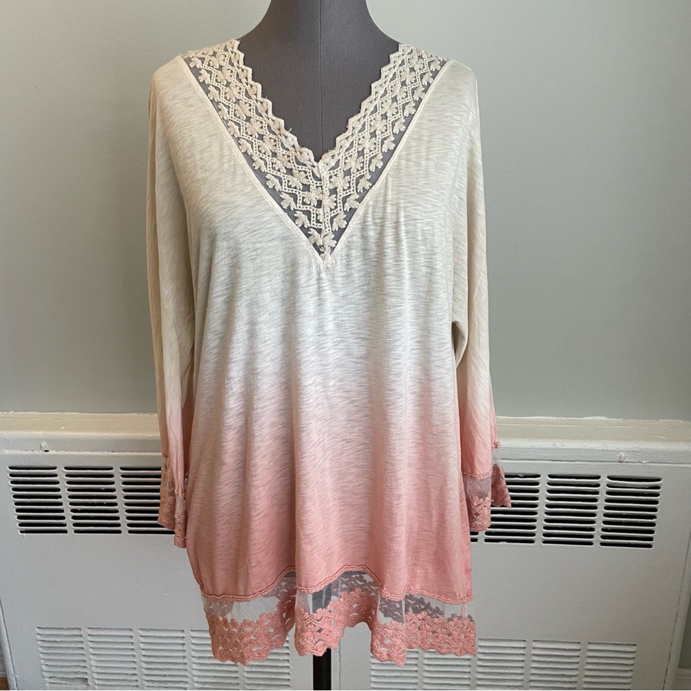 XCVI pink ombré tie dyed tunic